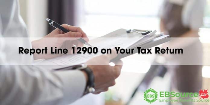 Report your RRSP withdrawal on Line 12900